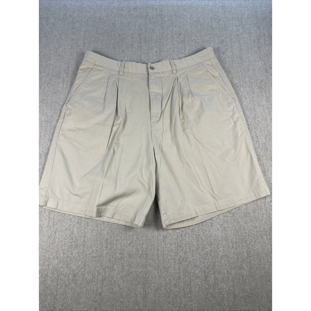 Catalina Navigator‎ Short Mens 38 Stone Khaki Pleated Chino Shorts Classic Dad